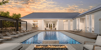 a rendering of a house with a swimming pool